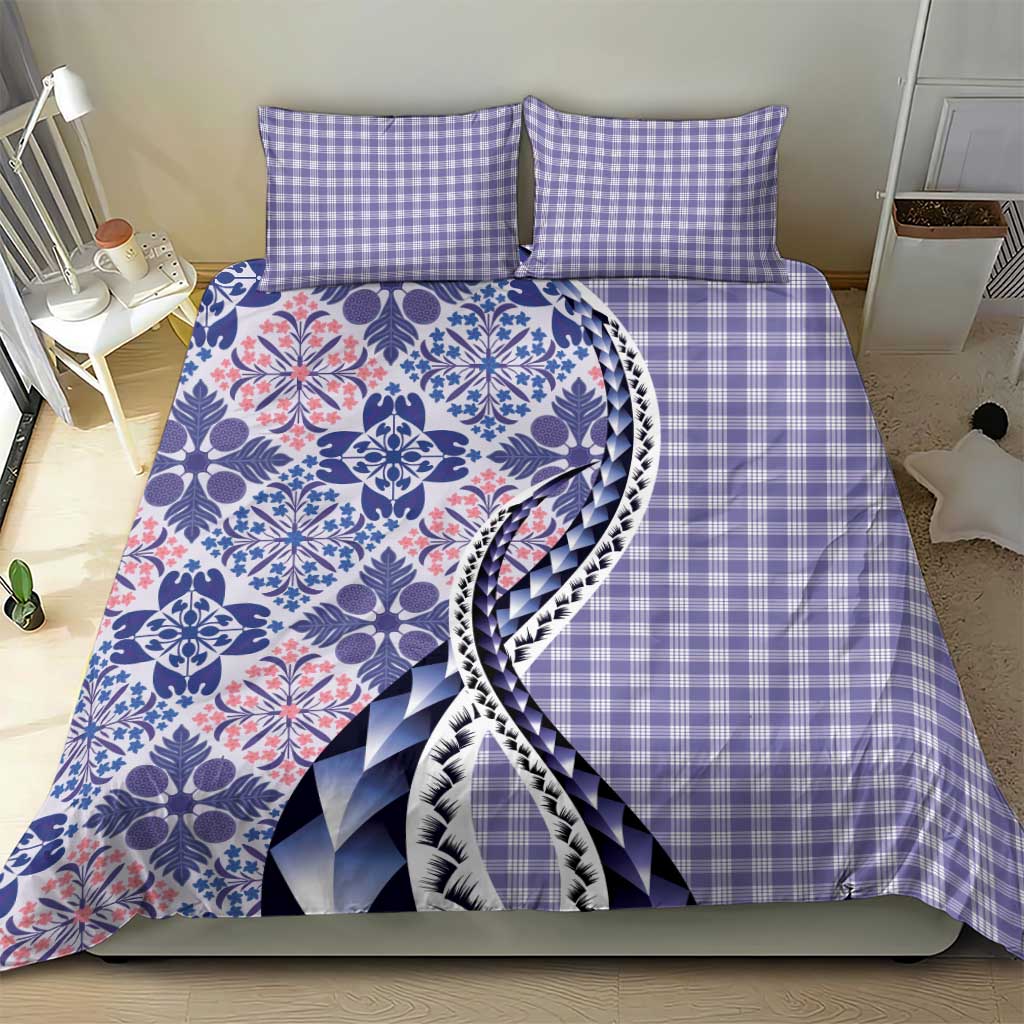 Aloha Vintage Palaka Floral Hawaiian Quilt Bedding Set Poni Motif LT9 - Polynesian Pride