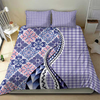 Aloha Vintage Palaka Floral Hawaiian Quilt Bedding Set Poni Motif LT9 - Polynesian Pride