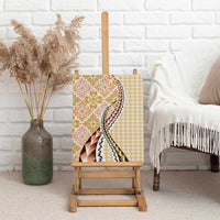 Aloha Vintage Palaka Floral Hawaiian Quilt Canvas Wall Art Melemele Motif LT9 - Polynesian Pride