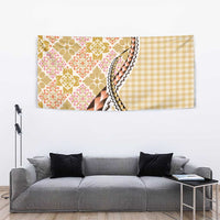 Aloha Vintage Palaka Floral Hawaiian Quilt Tapestry Melemele Motif LT9 - Polynesian Pride