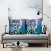 Aloha Vintage Plumeria Hawaiian Tapa Pattern Pillow Cover Blue Hawaiian Tapa Pattern LT9 - Polynesian Pride