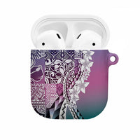 Aloha Vintage Plumeria Hawaiian Tapa Pattern AirPods Case Gradient Hawaiian Tapa Pattern LT9 Gradient - Polynesian Pride