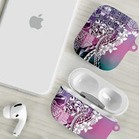 Aloha Vintage Plumeria Hawaiian Tapa Pattern AirPods Case Gradient Hawaiian Tapa Pattern LT9 - Polynesian Pride