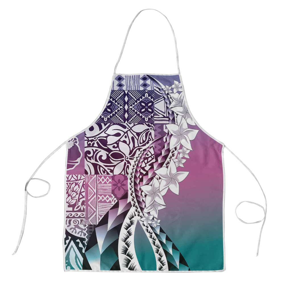 Aloha Vintage Plumeria Hawaiian Tapa Pattern Apron Gradient Hawaiian Tapa Pattern LT9 Gradient - Polynesian Pride