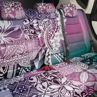 Aloha Vintage Plumeria Hawaiian Tapa Pattern Back Car Seat Cover Gradient Hawaiian Tapa Pattern LT9 - Polynesian Pride