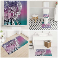 Aloha Vintage Plumeria Hawaiian Tapa Pattern Bathroom Set Gradient Hawaiian Tapa Pattern LT9 - Polynesian Pride
