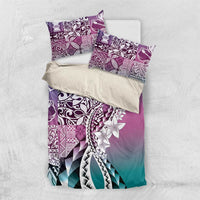 Aloha Vintage Plumeria Hawaiian Tapa Pattern Bedding Set Gradient Hawaiian Tapa Pattern LT9 US Twin 172cm x 218cm Gradient - Polynesian Pride