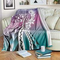 Aloha Vintage Plumeria Hawaiian Tapa Pattern Blanket Gradient Hawaiian Tapa Pattern LT9 Gradient - Polynesian Pride
