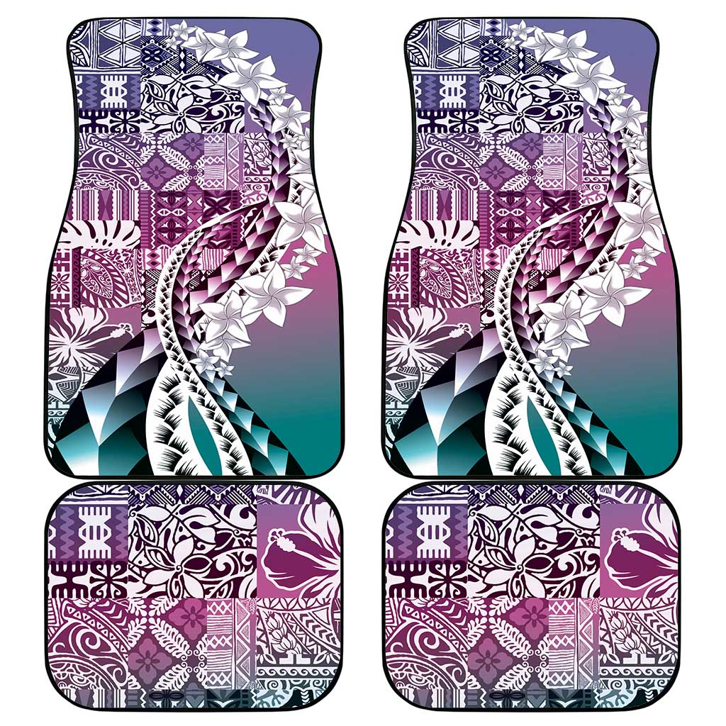 Aloha Vintage Plumeria Hawaiian Tapa Pattern Car Mats Gradient Hawaiian Tapa Pattern LT9 - Polynesian Pride
