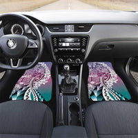 Aloha Vintage Plumeria Hawaiian Tapa Pattern Car Mats Gradient Hawaiian Tapa Pattern LT9 Set 2pcs - Front Gradient - Polynesian Pride