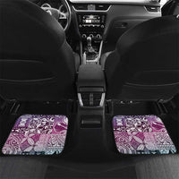 Aloha Vintage Plumeria Hawaiian Tapa Pattern Car Mats Gradient Hawaiian Tapa Pattern LT9 Set 2pcs - Back Gradient - Polynesian Pride