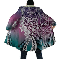 Aloha Vintage Plumeria Hawaiian Tapa Pattern Cloak Gradient Hawaiian Tapa Pattern LT9 - Polynesian Pride