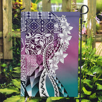Aloha Vintage Plumeria Hawaiian Tapa Pattern Garden Flag Gradient Hawaiian Tapa Pattern LT9 Garden Flag Gradient - Polynesian Pride