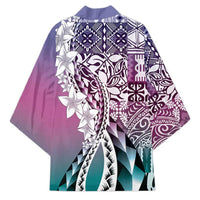 Aloha Vintage Plumeria Hawaiian Tapa Pattern Kimono Gradient Hawaiian Tapa Pattern LT9 - Polynesian Pride