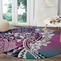 Aloha Vintage Plumeria Hawaiian Tapa Pattern Round Carpet Gradient Hawaiian Tapa Pattern LT9 - Polynesian Pride