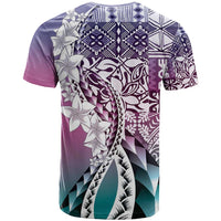 Aloha Vintage Plumeria Hawaiian Tapa Pattern T Shirt Gradient Hawaiian Tapa Pattern LT9 - Polynesian Pride