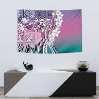 Aloha Vintage Plumeria Hawaiian Tapa Pattern Tapestry Gradient Hawaiian Tapa Pattern LT9 - Polynesian Pride