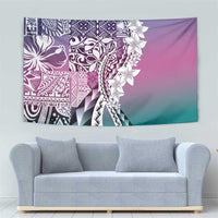 Aloha Vintage Plumeria Hawaiian Tapa Pattern Tapestry Gradient Hawaiian Tapa Pattern LT9 - Polynesian Pride