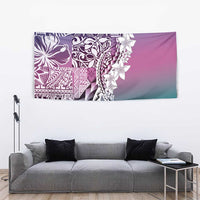Aloha Vintage Plumeria Hawaiian Tapa Pattern Tapestry Gradient Hawaiian Tapa Pattern LT9 - Polynesian Pride