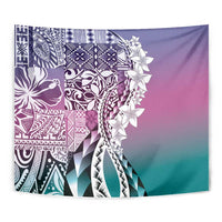Aloha Vintage Plumeria Hawaiian Tapa Pattern Tapestry Gradient Hawaiian Tapa Pattern LT9 - Polynesian Pride