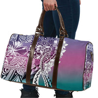 Aloha Vintage Plumeria Hawaiian Tapa Pattern Travel Bag Gradient Hawaiian Tapa Pattern LT9 - Polynesian Pride