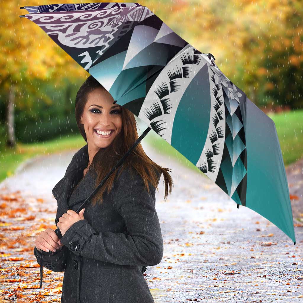 Aloha Vintage Plumeria Hawaiian Tapa Pattern Umbrella Gradient Hawaiian Tapa Pattern LT9 - Polynesian Pride