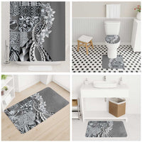 Aloha Vintage Plumeria Hawaiian Tapa Pattern Bathroom Set Gray Hawaiian Tapa Pattern LT9 - Polynesian Pride