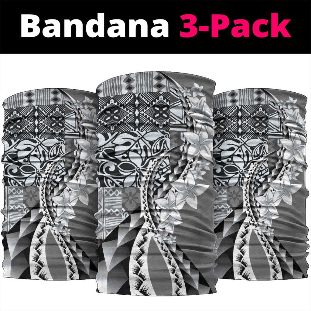 Aloha Vintage Plumeria Hawaiian Tapa Pattern Neck Gaiter Gray Hawaiian Tapa Pattern LT9 package One Size: 25*50cm Gray - Polynesian Pride