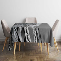 Aloha Vintage Plumeria Hawaiian Tapa Pattern Tablecloth Gray Hawaiian Tapa Pattern LT9 - Polynesian Pride