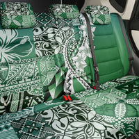 Aloha Vintage Plumeria Hawaiian Tapa Pattern Back Car Seat Cover Green Hawaiian Tapa Pattern LT9 - Polynesian Pride