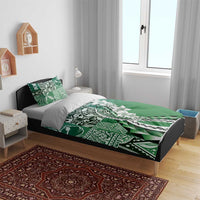 Aloha Vintage Plumeria Hawaiian Tapa Pattern Bedding Set Green Hawaiian Tapa Pattern LT9 - Polynesian Pride