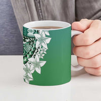 Aloha Vintage Plumeria Hawaiian Tapa Pattern Ceramic Mug Green Hawaiian Tapa Pattern LT9 - Polynesian Pride