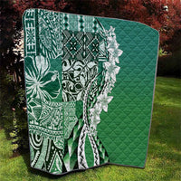 Aloha Vintage Plumeria Hawaiian Tapa Pattern Quilt Green Hawaiian Tapa Pattern LT9 - Polynesian Pride
