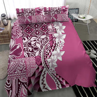 Aloha Vintage Plumeria Hawaiian Tapa Pattern Bedding Set Pink Hawaiian Tapa Pattern LT9 - Polynesian Pride