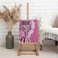 Aloha Vintage Plumeria Hawaiian Tapa Pattern Canvas Wall Art Pink Hawaiian Tapa Pattern LT9 - Polynesian Pride