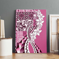 Aloha Vintage Plumeria Hawaiian Tapa Pattern Canvas Wall Art Pink Hawaiian Tapa Pattern LT9 - Polynesian Pride