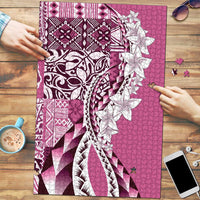 Aloha Vintage Plumeria Hawaiian Tapa Pattern Puzzle Pink Hawaiian Tapa Pattern LT9 Pink - Polynesian Pride