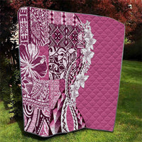 Aloha Vintage Plumeria Hawaiian Tapa Pattern Quilt Pink Hawaiian Tapa Pattern LT9 - Polynesian Pride