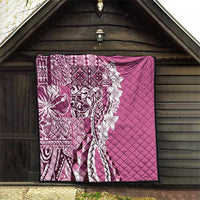 Aloha Vintage Plumeria Hawaiian Tapa Pattern Quilt Pink Hawaiian Tapa Pattern LT9 - Polynesian Pride