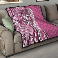 Aloha Vintage Plumeria Hawaiian Tapa Pattern Quilt Pink Hawaiian Tapa Pattern LT9 - Polynesian Pride