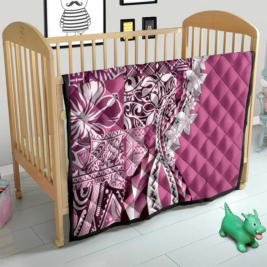 Aloha Vintage Plumeria Hawaiian Tapa Pattern Quilt Pink Hawaiian Tapa Pattern LT9 - Polynesian Pride