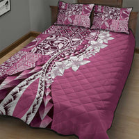 Aloha Vintage Plumeria Hawaiian Tapa Pattern Quilt Bed Set Pink Hawaiian Tapa Pattern LT9 - Polynesian Pride