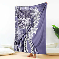 Aloha Vintage Plumeria Hawaiian Tapa Pattern Blanket Purple Hawaiian Tapa Pattern LT9 - Polynesian Pride