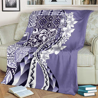 Aloha Vintage Plumeria Hawaiian Tapa Pattern Blanket Purple Hawaiian Tapa Pattern LT9 - Polynesian Pride