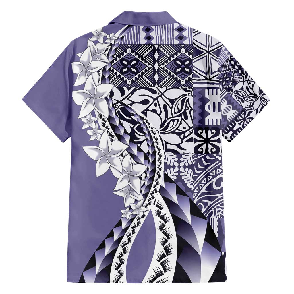 Aloha Vintage Plumeria Hawaiian Tapa Pattern Hawaiian Shirt Purple Hawaiian Tapa Pattern LT9 - Polynesian Pride