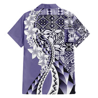 Aloha Vintage Plumeria Hawaiian Tapa Pattern Hawaiian Shirt Purple Hawaiian Tapa Pattern LT9 - Polynesian Pride