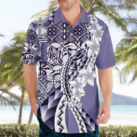 Aloha Vintage Plumeria Hawaiian Tapa Pattern Hawaiian Shirt Purple Hawaiian Tapa Pattern LT9 - Polynesian Pride
