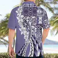 Aloha Vintage Plumeria Hawaiian Tapa Pattern Hawaiian Shirt Purple Hawaiian Tapa Pattern LT9 - Polynesian Pride