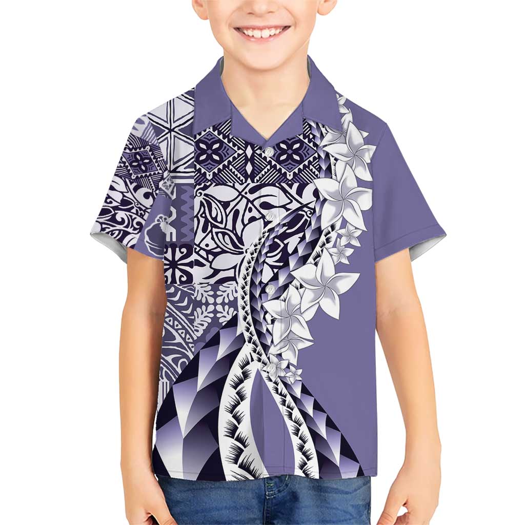 Aloha Vintage Plumeria Hawaiian Tapa Pattern Hawaiian Shirt Purple Hawaiian Tapa Pattern LT9 - Polynesian Pride