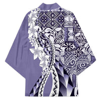 Aloha Vintage Plumeria Hawaiian Tapa Pattern Kimono Purple Hawaiian Tapa Pattern LT9 - Polynesian Pride